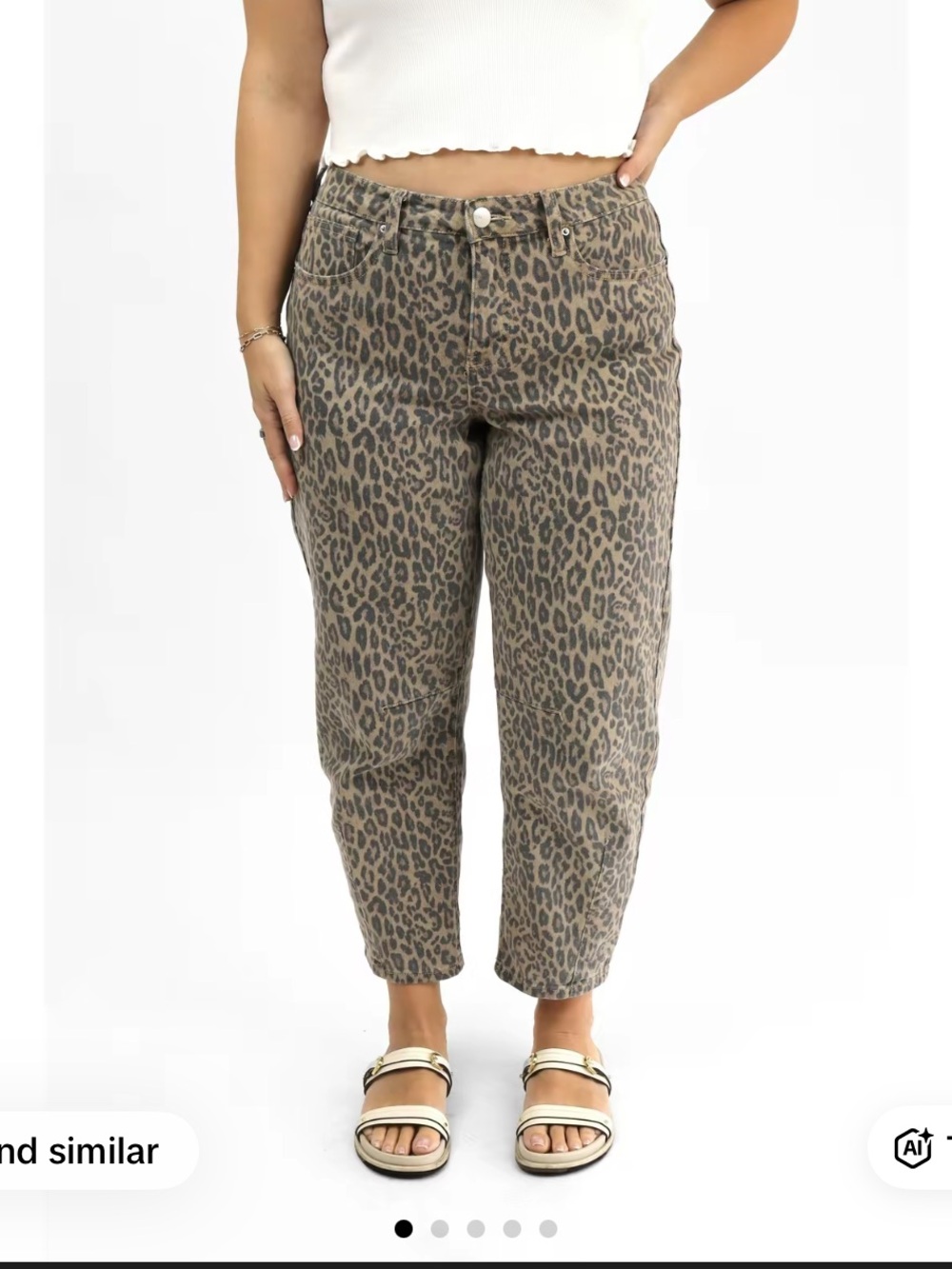 Leopard Print High-Rise Jeans -Taupe & Black Alexander Jane Judy Blue RFM Jeans